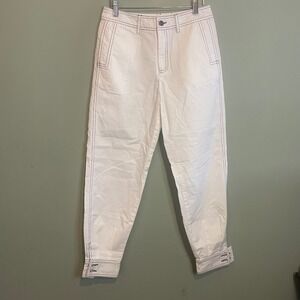 Icebird Womens Light Wash Casual‎ Everyday Tapered Pants White Size 27 Small